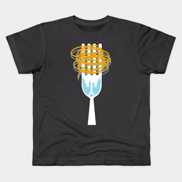 Italy Spaghetti Kids T-Shirt by nickemporium1